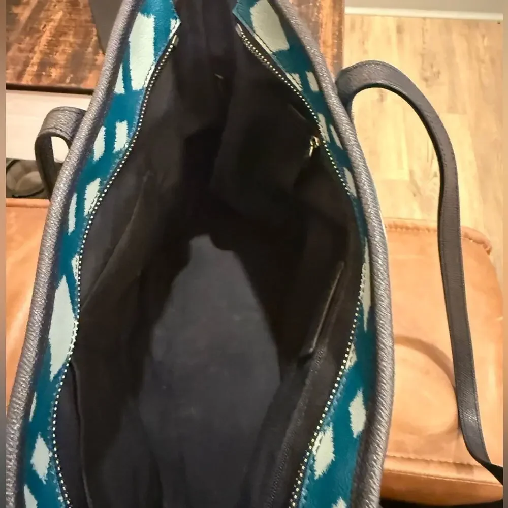 Coach City Teal Plaid Women's Tote